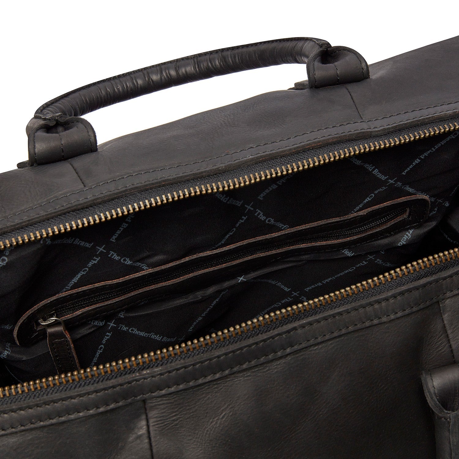 Leather Travel Bag Black Portsmouth