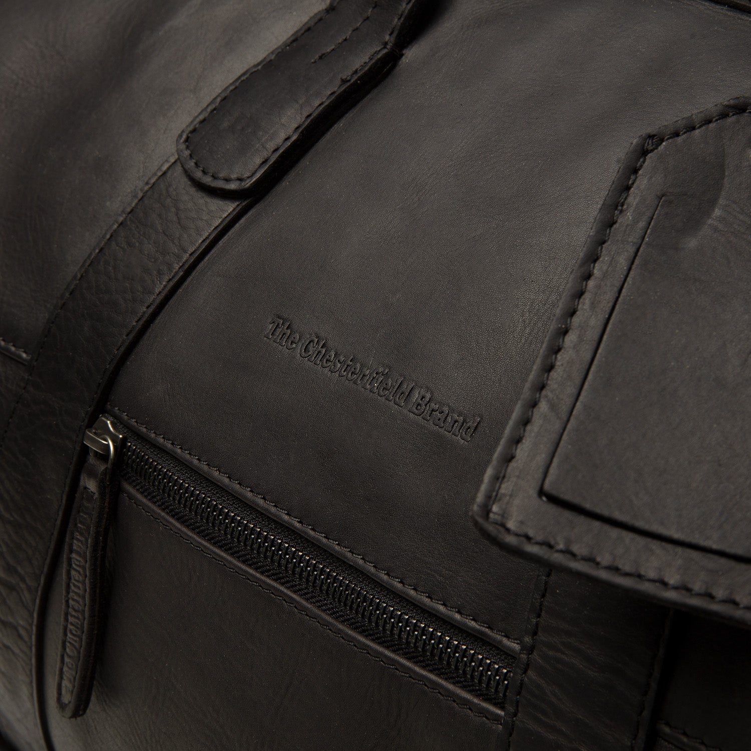 Leather Travel Bag Black Portsmouth