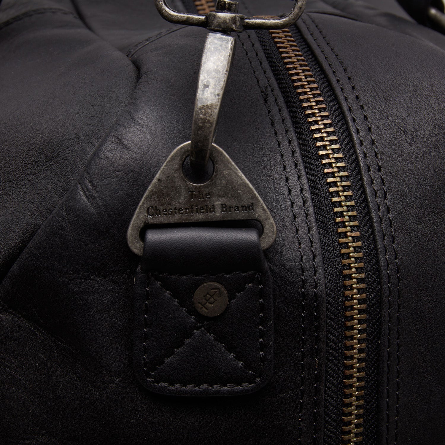Leather Travel Bag Black Perth