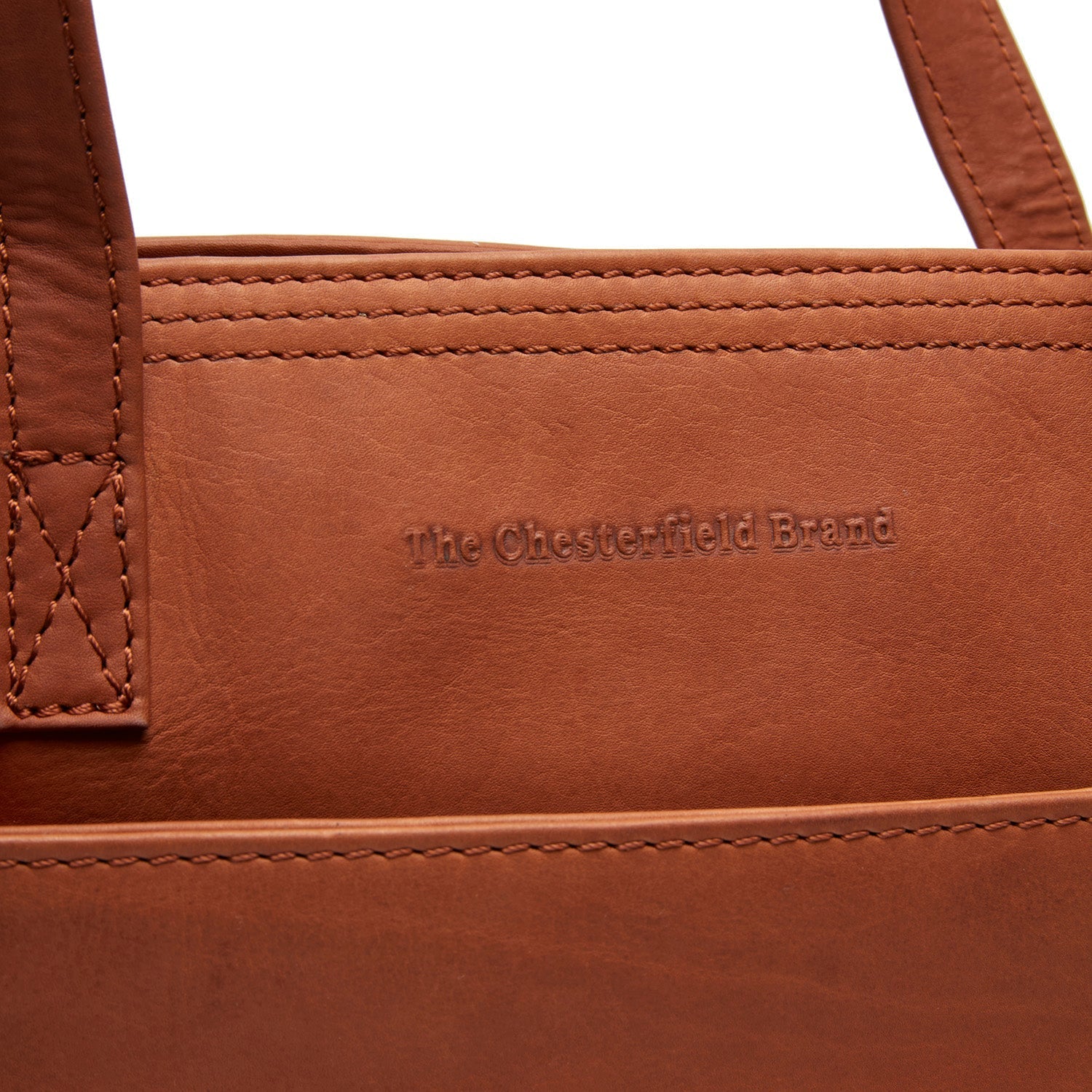 Leather Shopper Cognac Estella