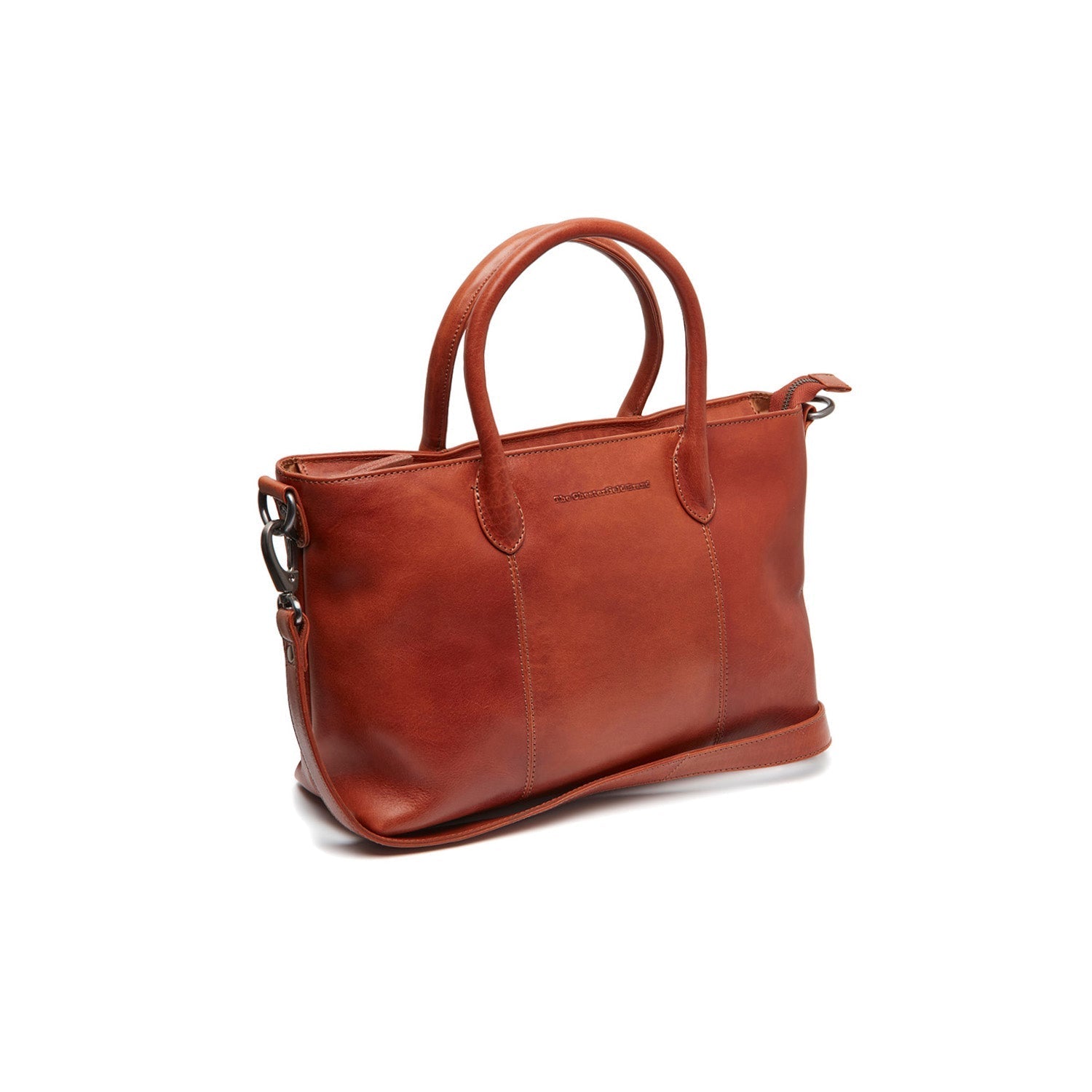 Leather Shopper Cognac Pergamino