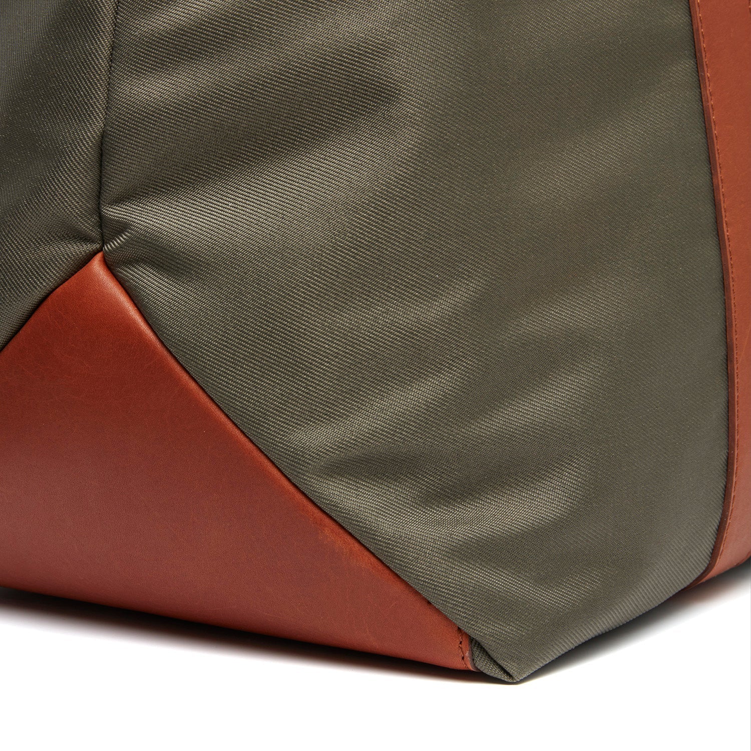 Leather Shopper Steel Green Otta
