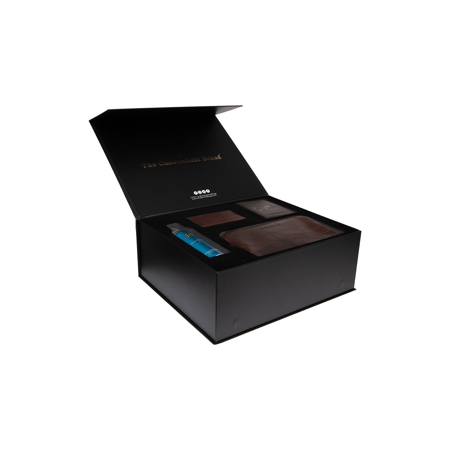 Gift Set Leather Toiletry Bag Brown Stacey with Rituals Shower Foam