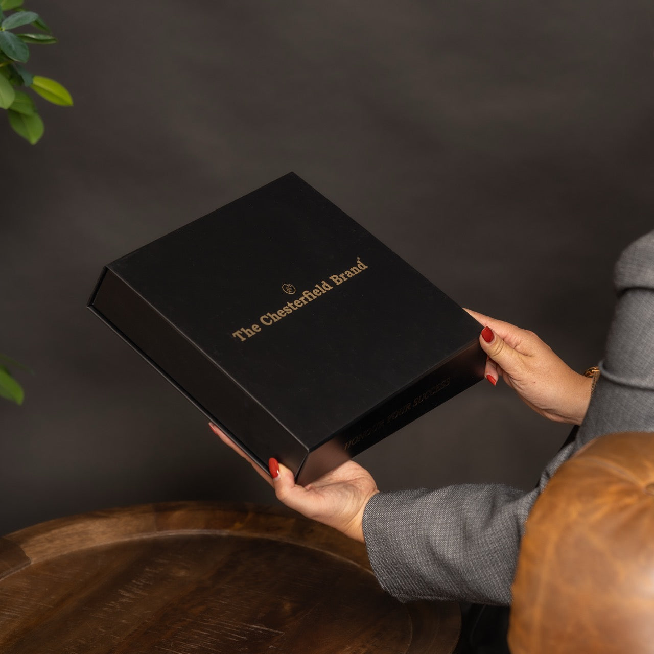 Gift Set Leather Card Holder Black Leicester