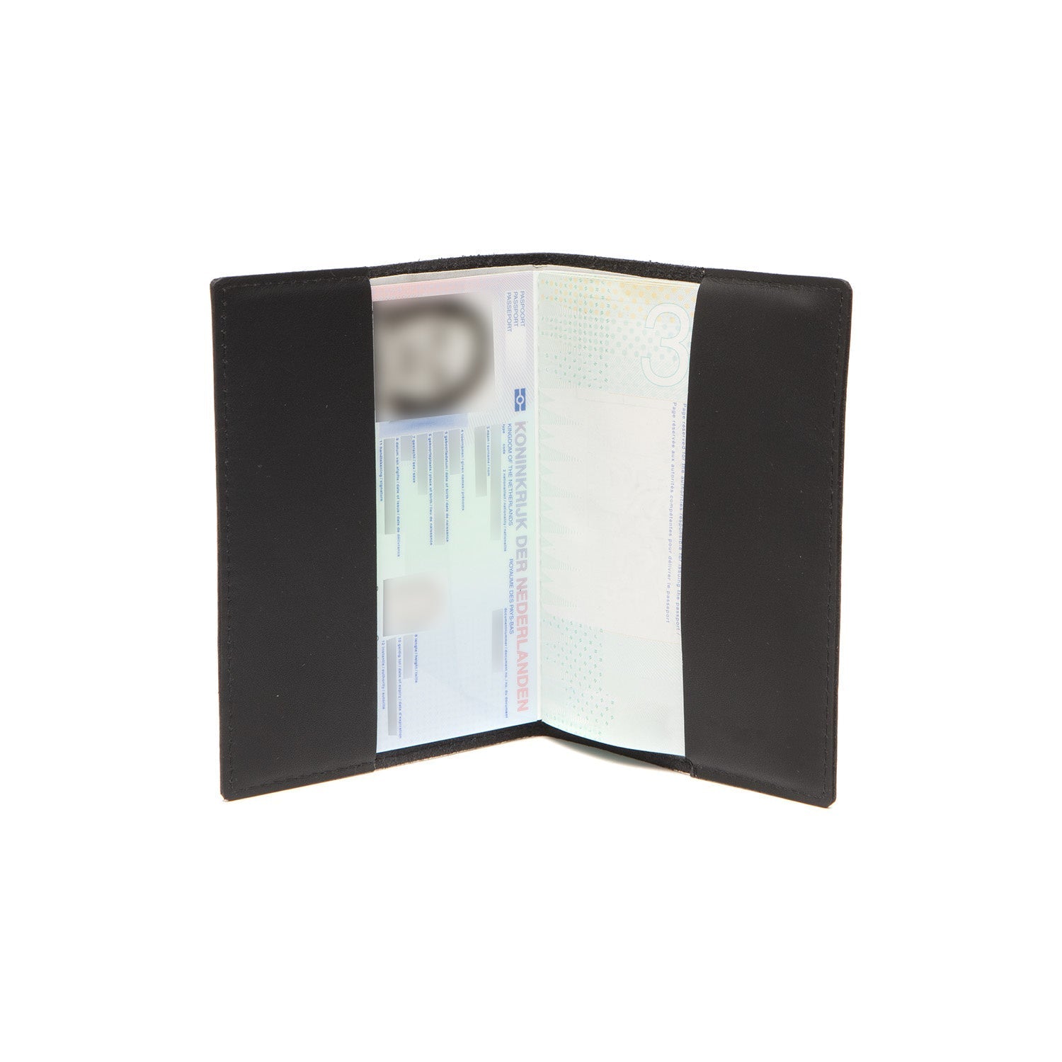 Gift Set Leather Card Holder Black Leicester