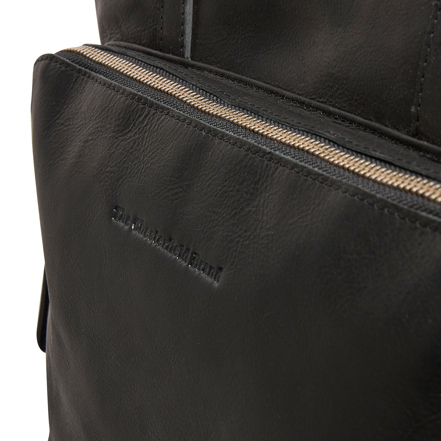 Leather Shopper Black Alicante