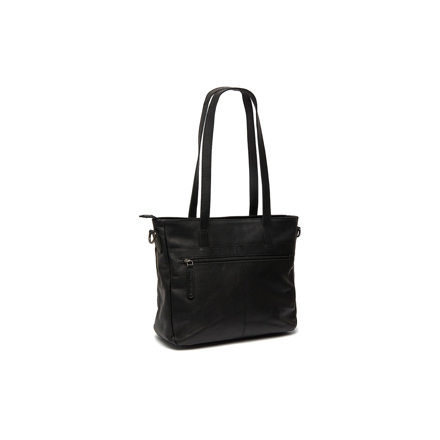 Leather Shopper Black Alicante