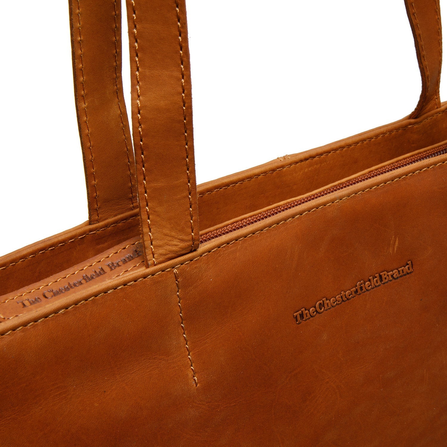 Leather Shopper Cognac Emilia