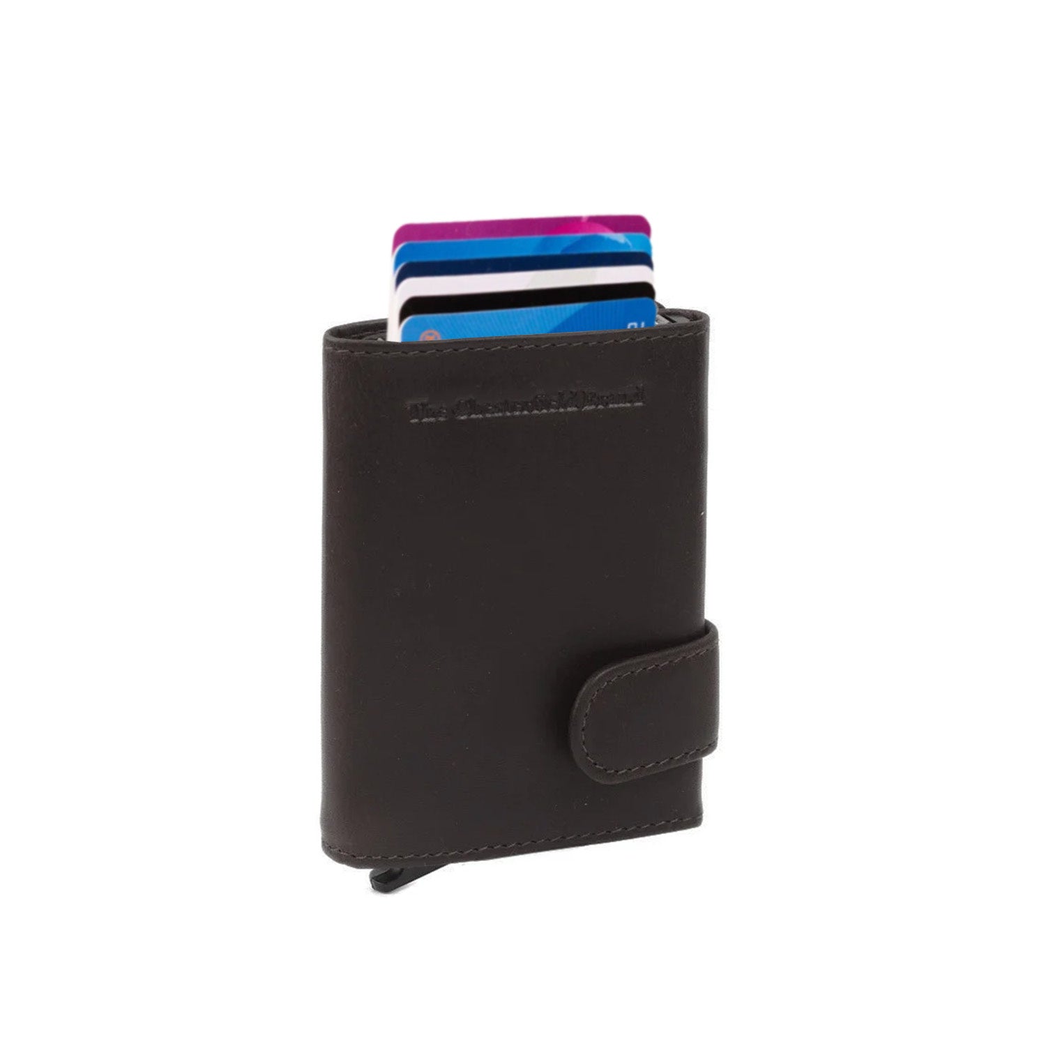 Gift Set Leather Card Holder Brown Leicester