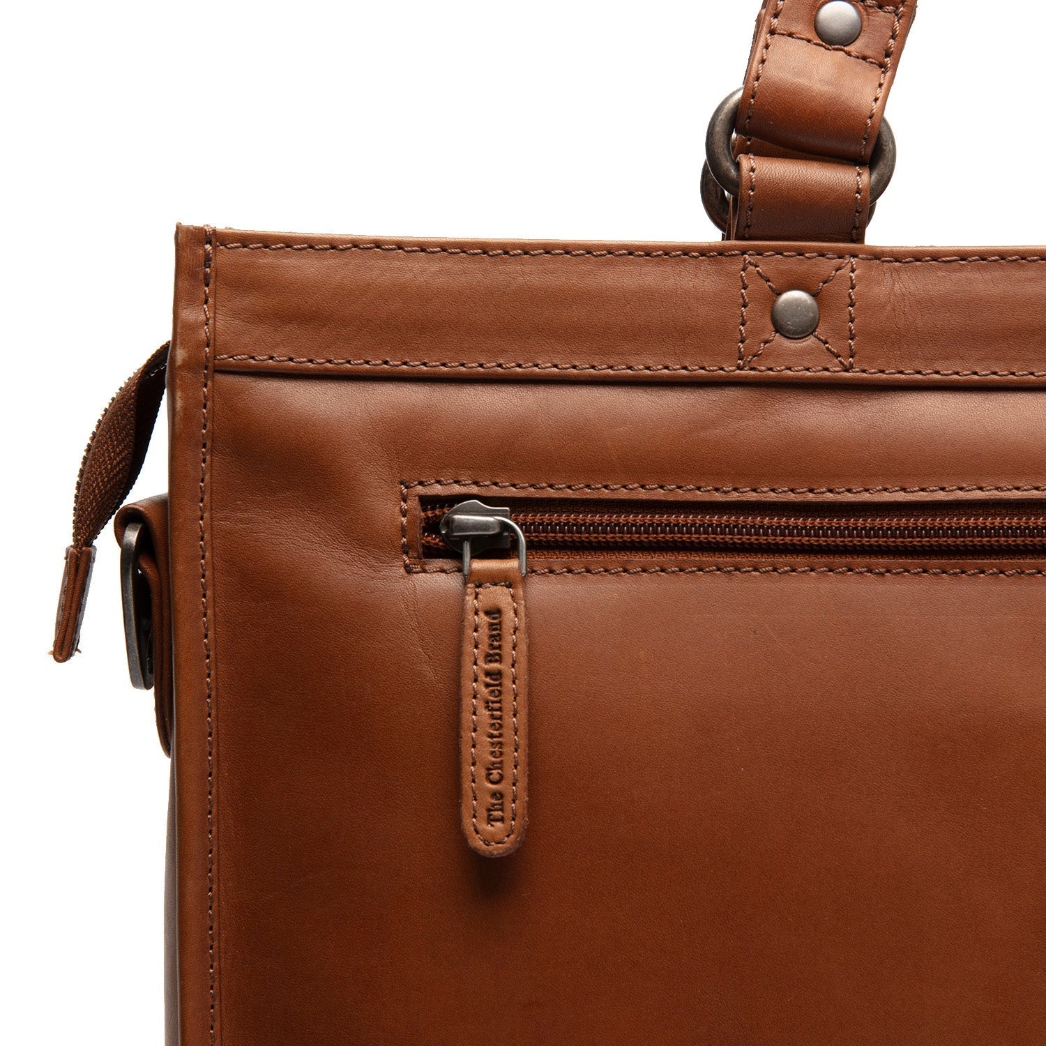Leather Shopper Cognac Manly