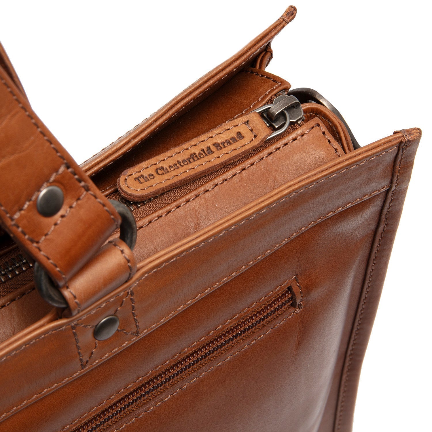 Leather Shopper Cognac Manly