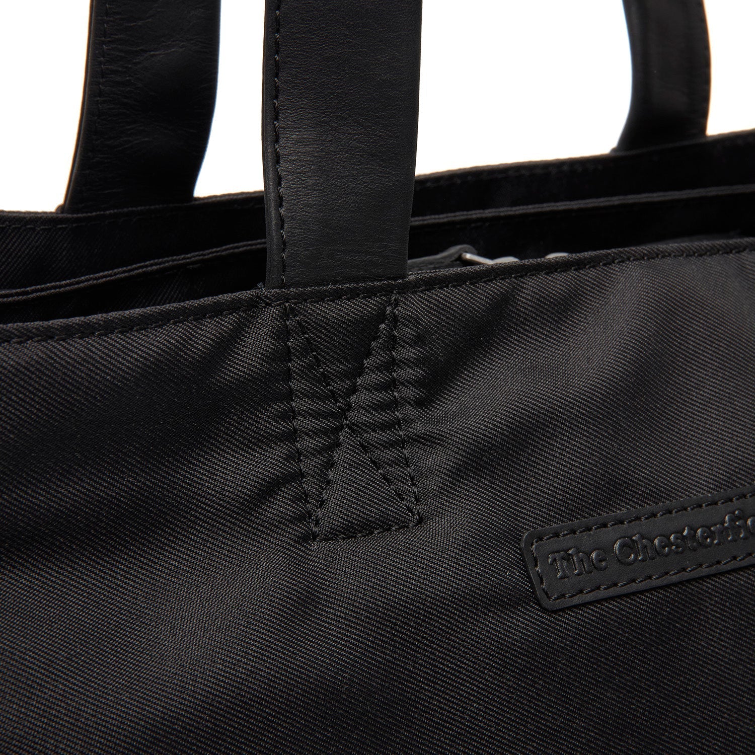 Leather Shopper Black Lavik