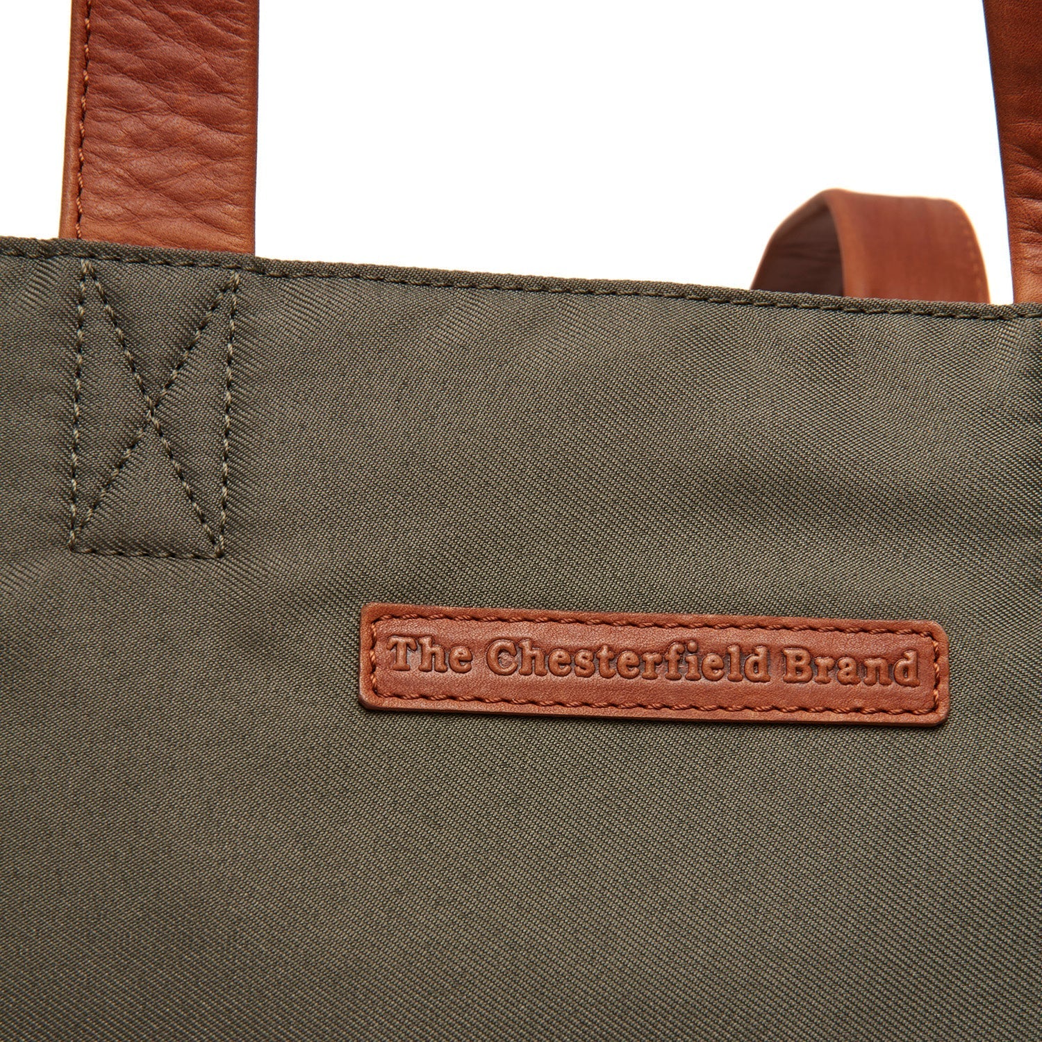 Leather Shopper Steel Green Lavik