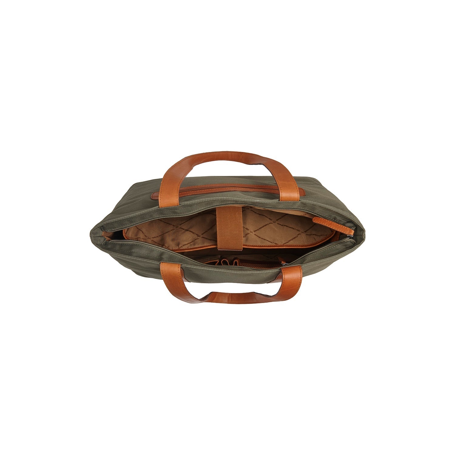 Leather Shopper Steel Green Otta