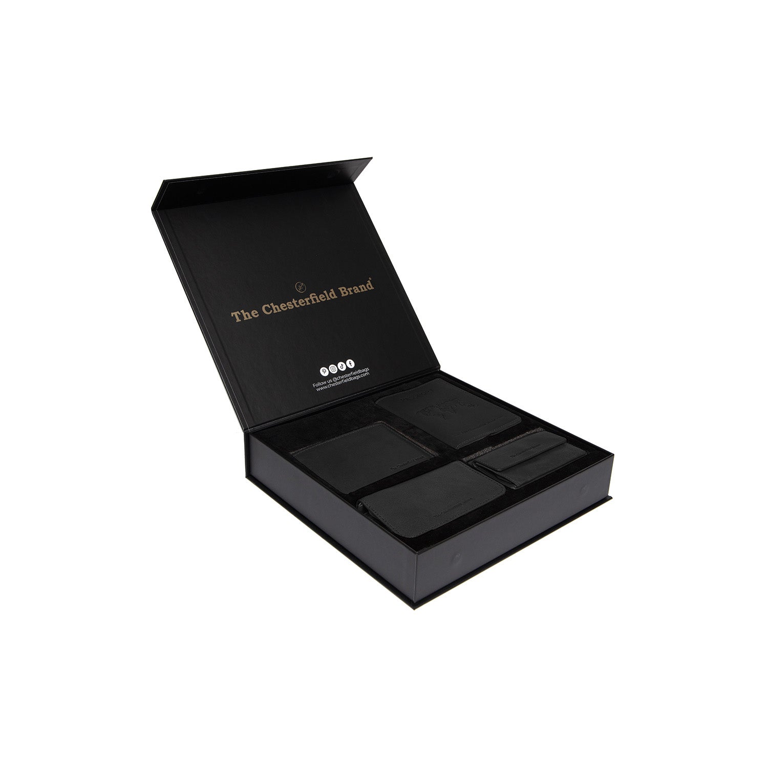 Gift Set Leather Wallet Black Timo