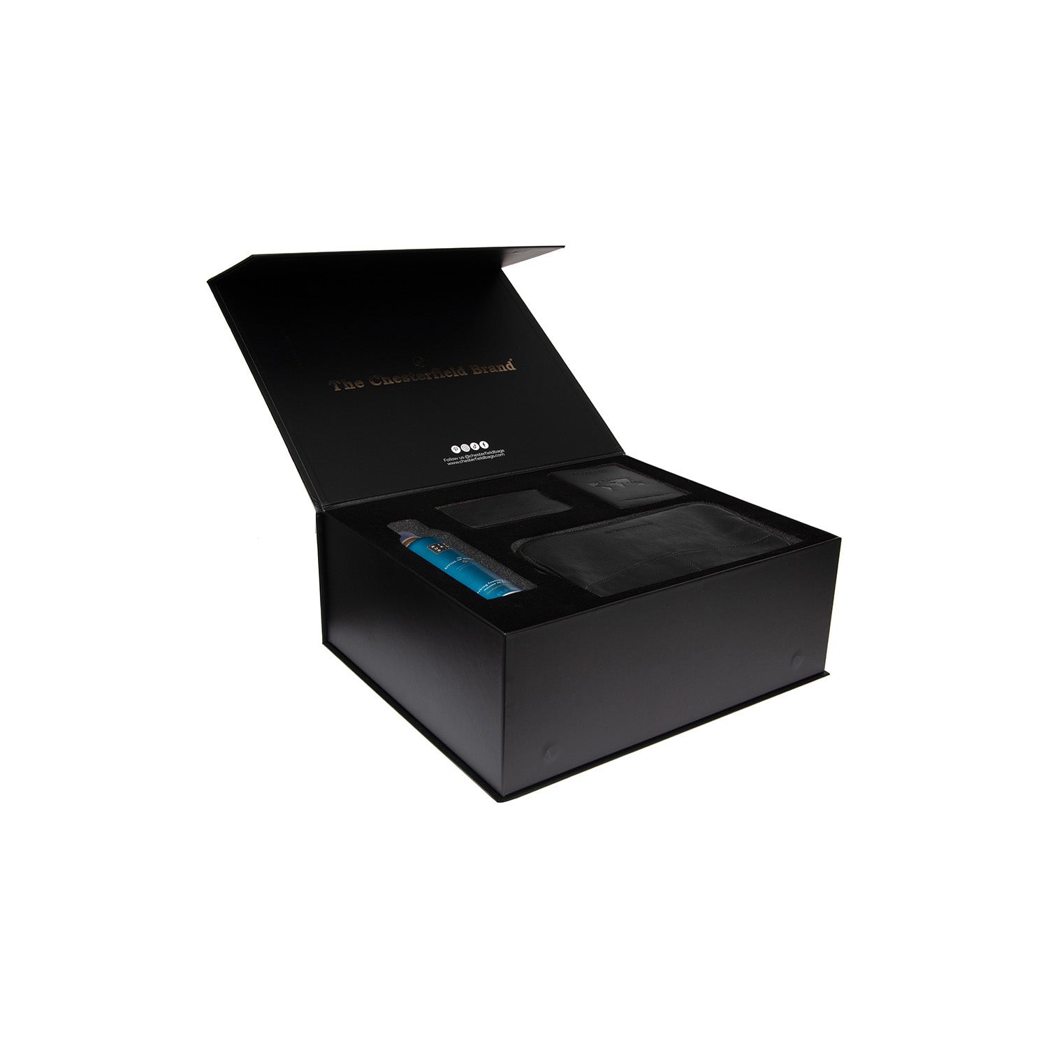 Gift Set Leather Toiletry Bag Black Stacey with Rituals Shower Foam