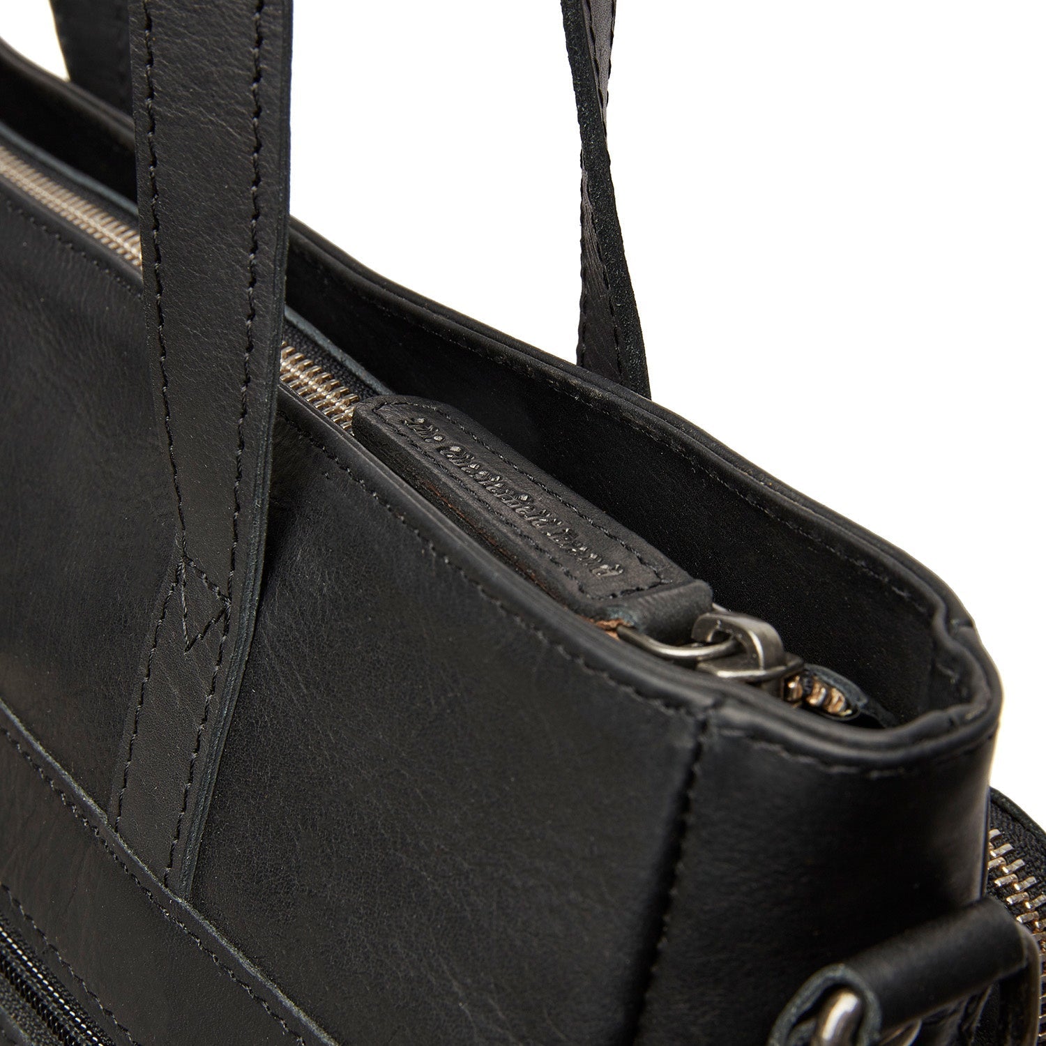 Leather Shopper Black Alicante