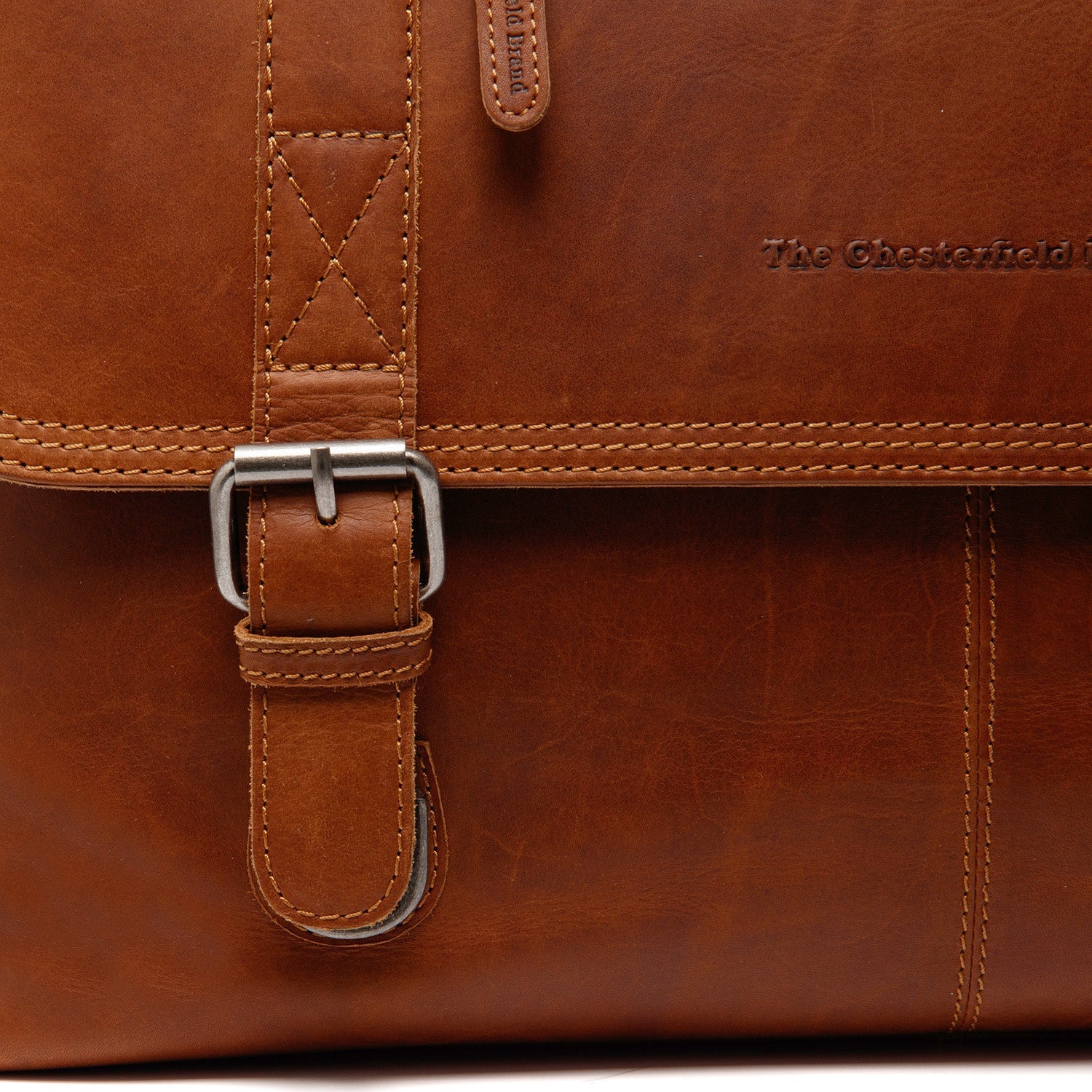 Leather Laptop Bag Cognac Imperia