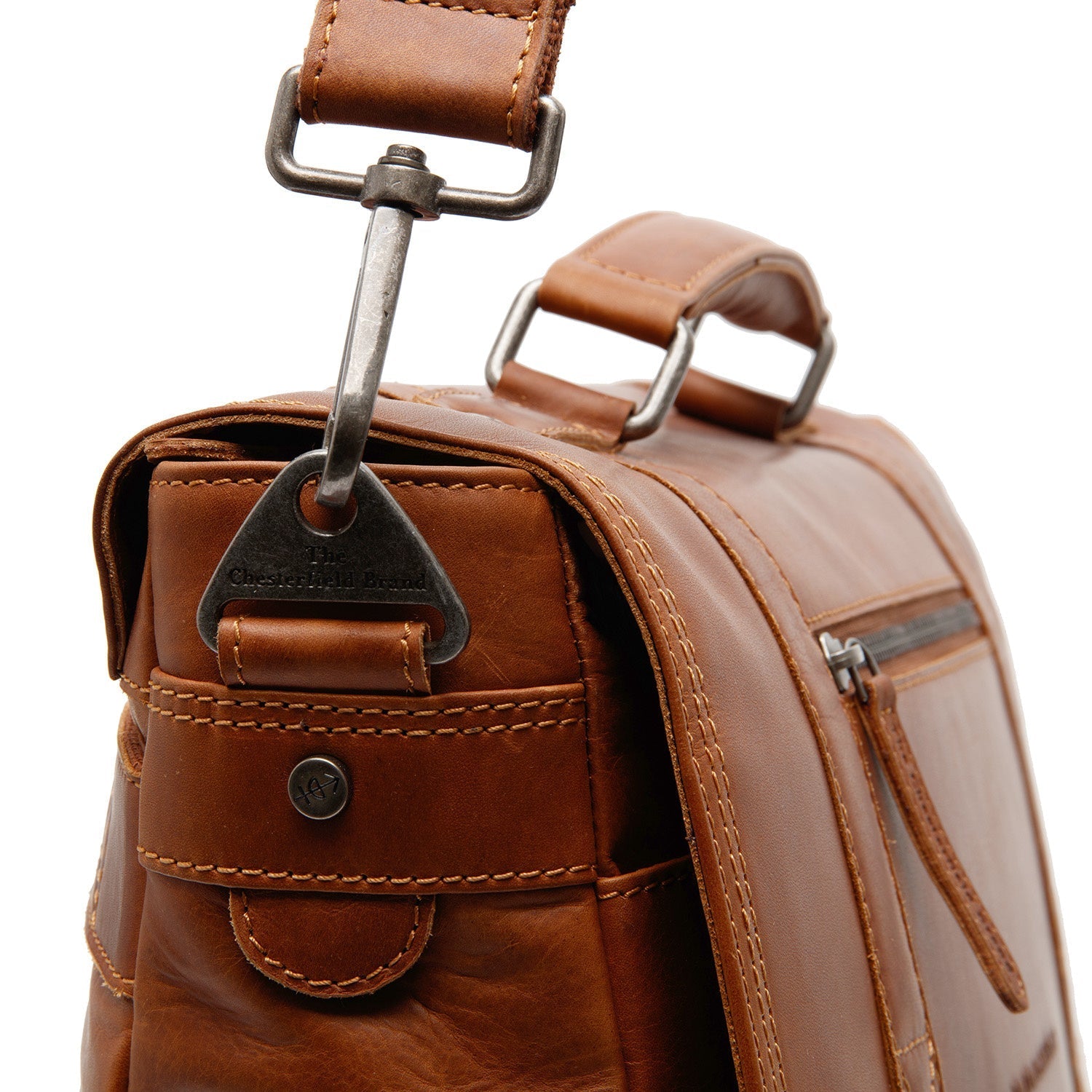 Leather Laptop Bag Cognac Imperia